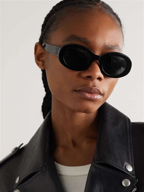 celine triomphe sunglasses 02|CELINE EYEWEAR Triomphe oval.